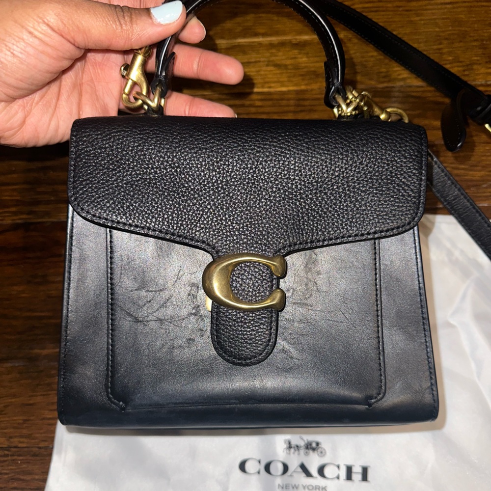 Coach Tabby Top Handle 20 In Mixed Leather Bag